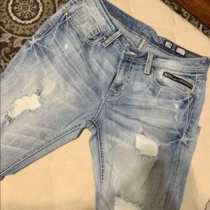 MISS ME  STONE WASHED RIPPED JEANS SIZE 29 W 29 L